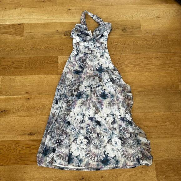 Nasty Gal X Nick Fierro Tattoo Ruffle Maxi Dress - Picture 1 of 8